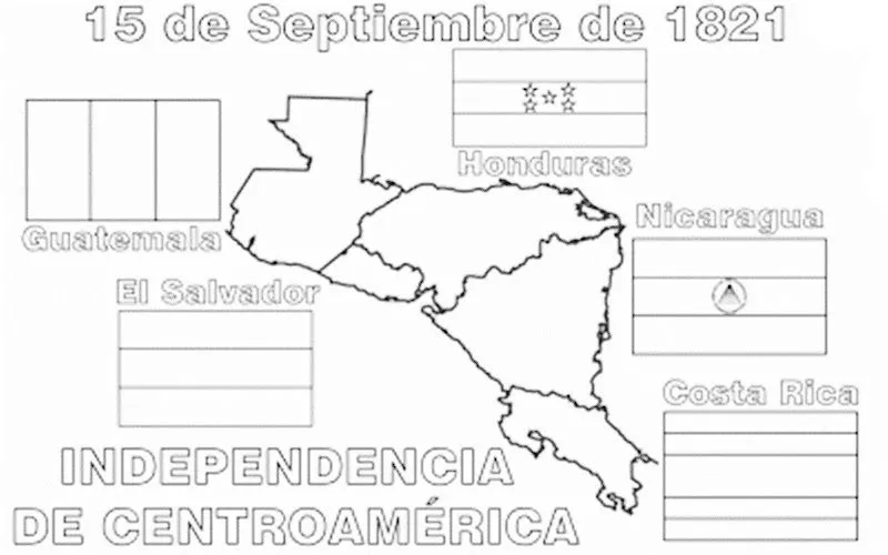 Pinto Dibujos: Independencia de Guatemala, el Salvador, Honduras ...