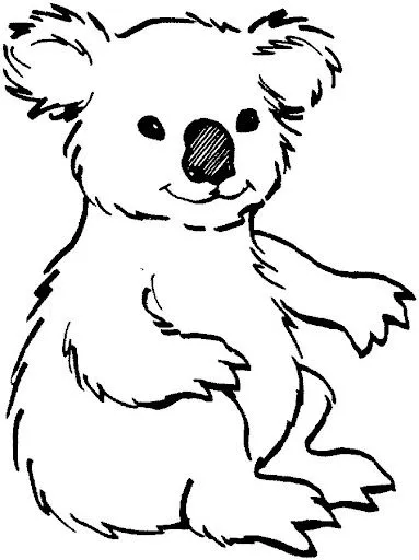 Pinto Dibujos: Koala para colorear