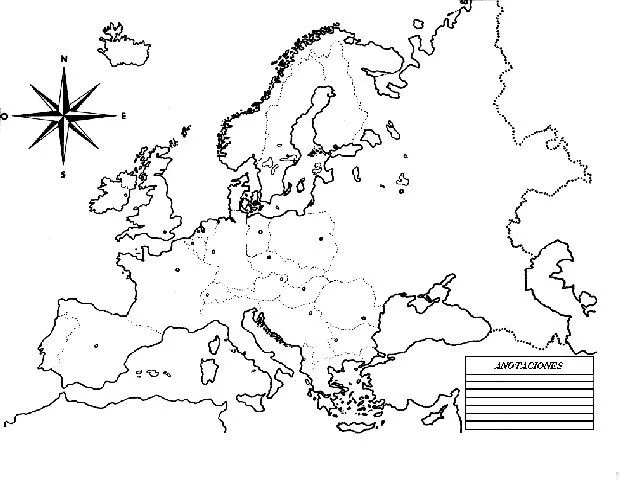 Continente europeo para colorear - Imagui