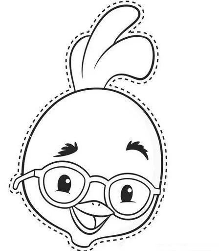 Pinto Dibujos: Máscara de chicken little para colorear