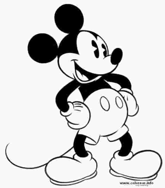 Pinto Dibujos: Mickey Mouse antiguo para colorear