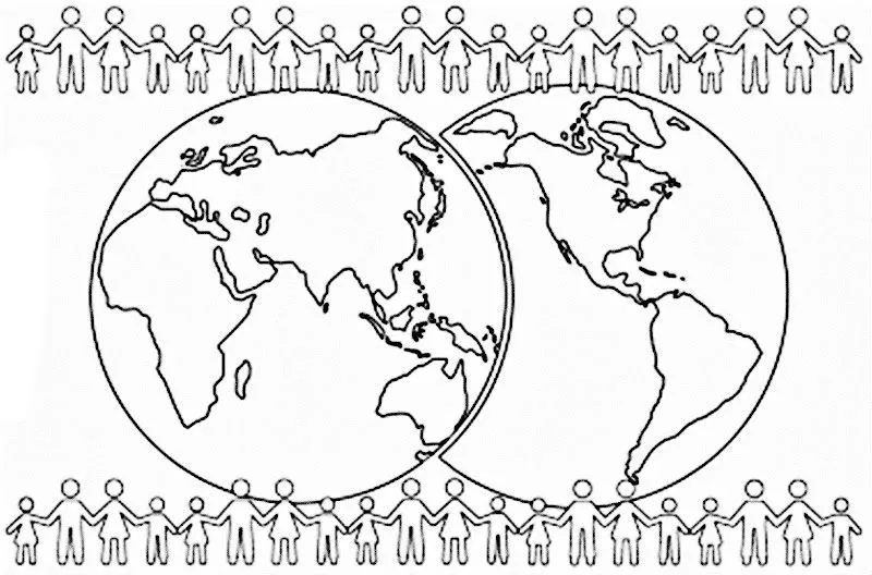 Pinto Dibujos: Día mundial de la población para colorear, pintar e ...