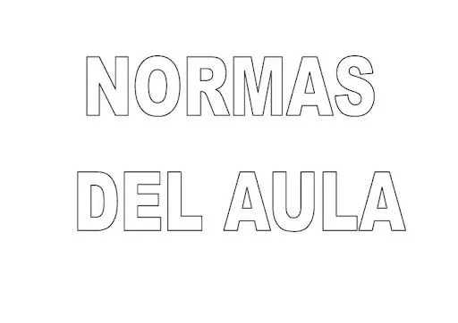 Pinto Dibujos: Normas del aula para colorear