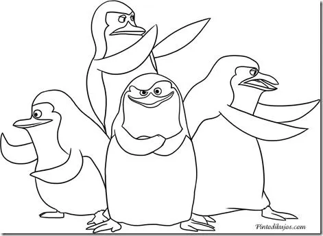 Pinto Dibujos: Película los pingüinos de Madagascar para colorear