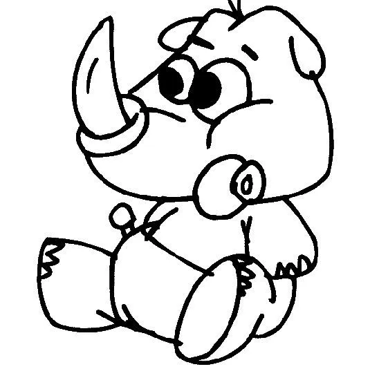 Baby Rino coloring pages | Coloring Pages