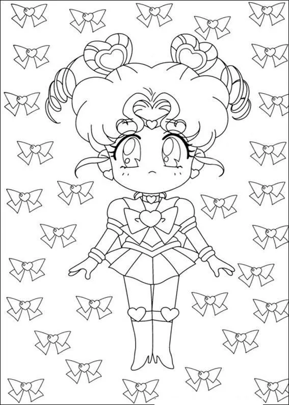 Pinto Dibujos: Sailor chibi moon para colorear