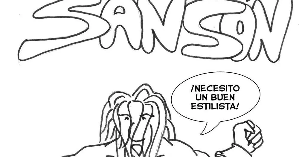 Pinto Dibujos: Sansón para colorear