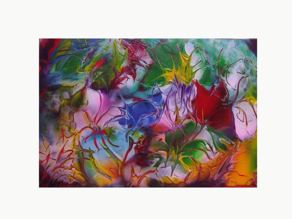 pintura abstracta-floral lidia stef- Artelista.com