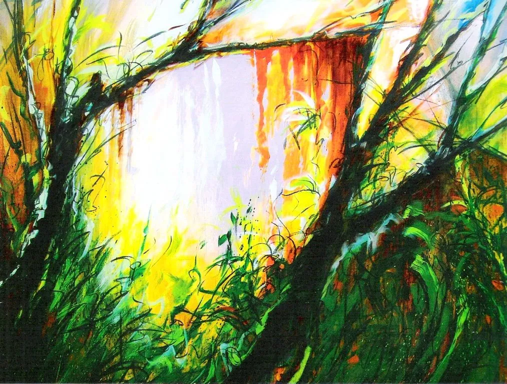 PINTURA ABSTRACTA CON PAISAJE | El club del arte, pinturas