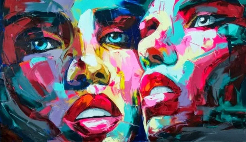 Pintura de Retratos Modernos Cuadros de Francoise Nielly, Francia ...