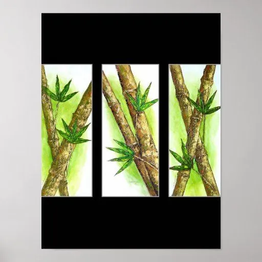 Pintura de bambú tropical - multi poster | Zazzle