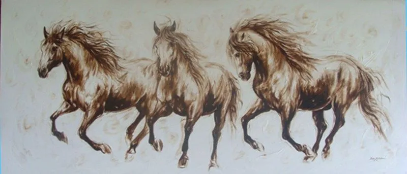 Caballos Salvajes Carlos Alberto Masso PINTOR DE CABALLOS - Artelista.