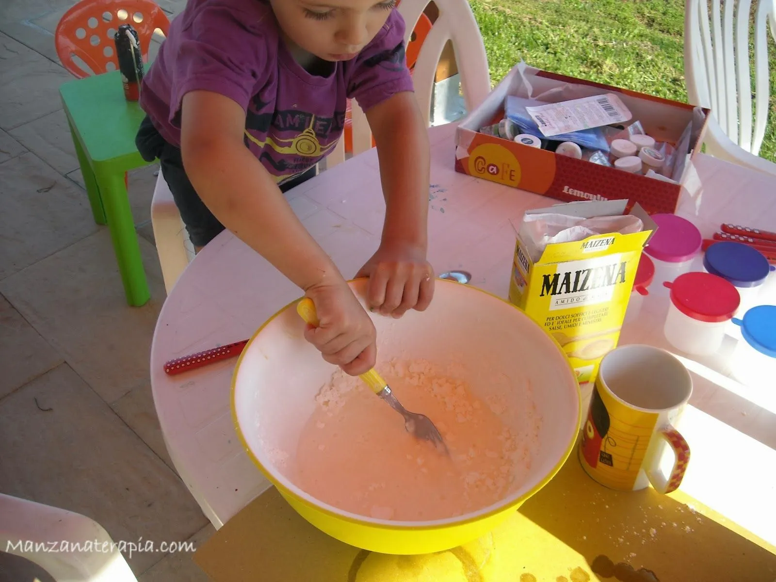 Pintura comestible para pintar con los dedos ~ Manzanaterapia