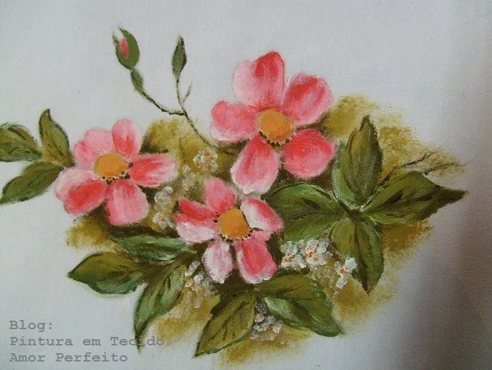 Pinturas de rosas en tecido - Imagui