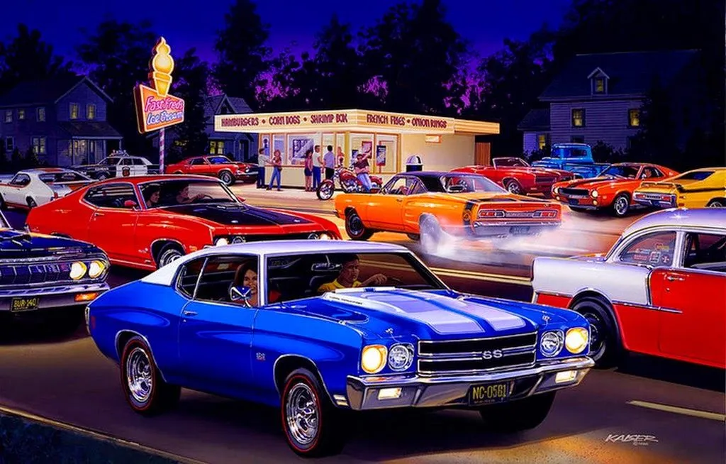 Pintura y Fotografía Artística : Cuadros de Carros Americanos ...