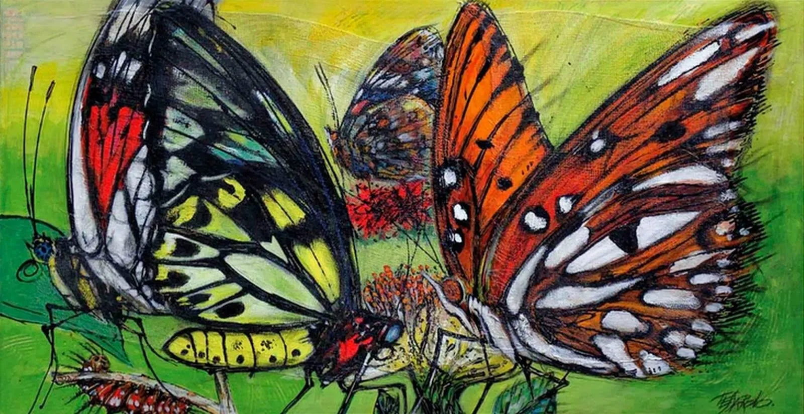 Pintura y Fotografía Artística : MARIPOSAS ARTE AL ÓLEO DE GERMÁN ...