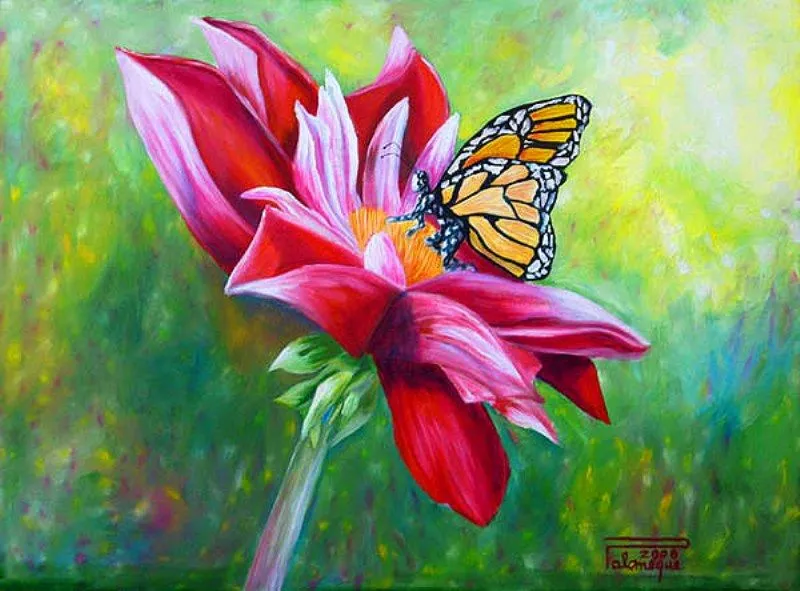 Pintura y Fotografía Artística : MARIPOSAS AL ÓLEO