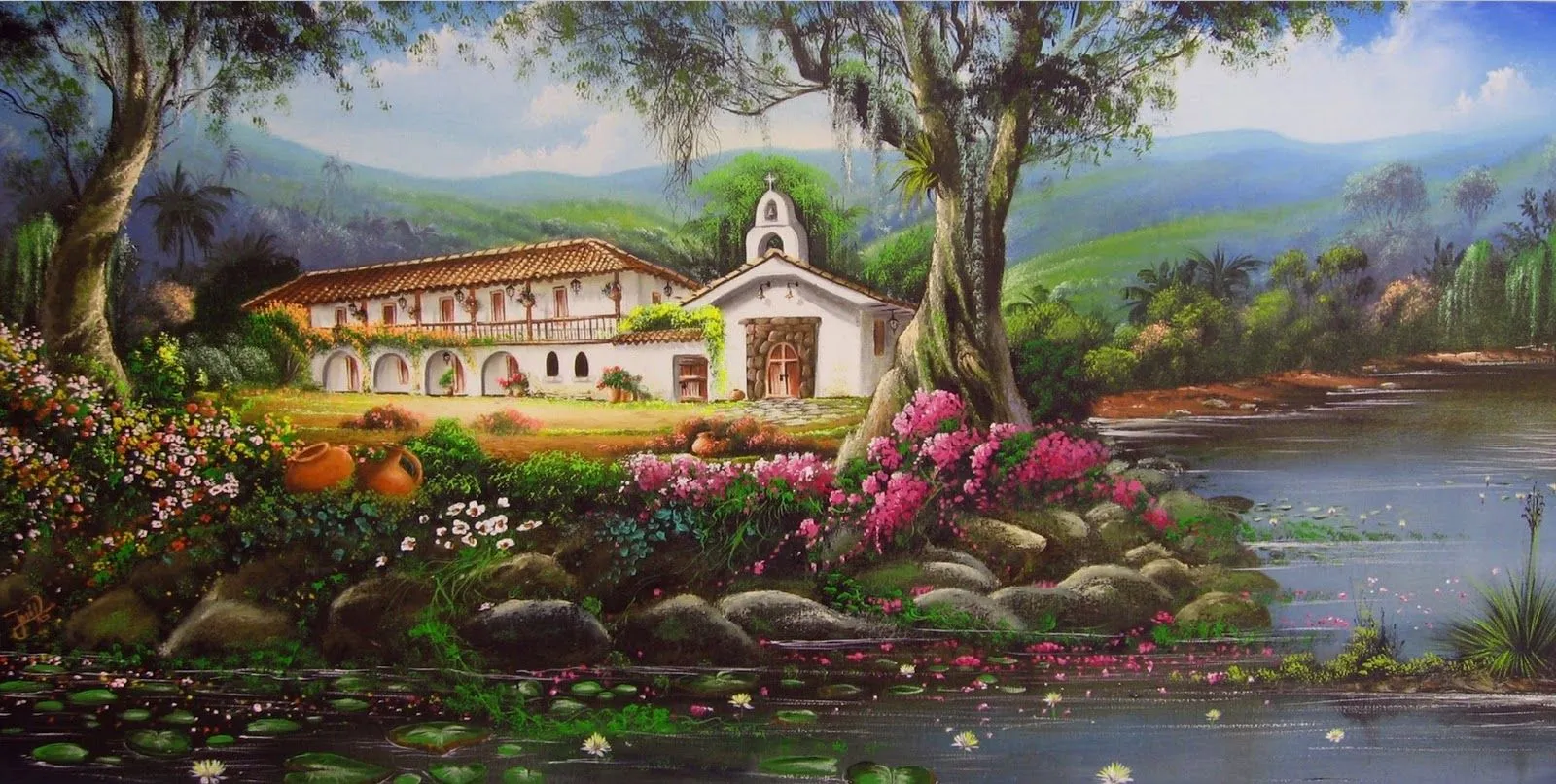 Pintura y Fotografía Artística : Paisajes Colombianos Pintados al ...