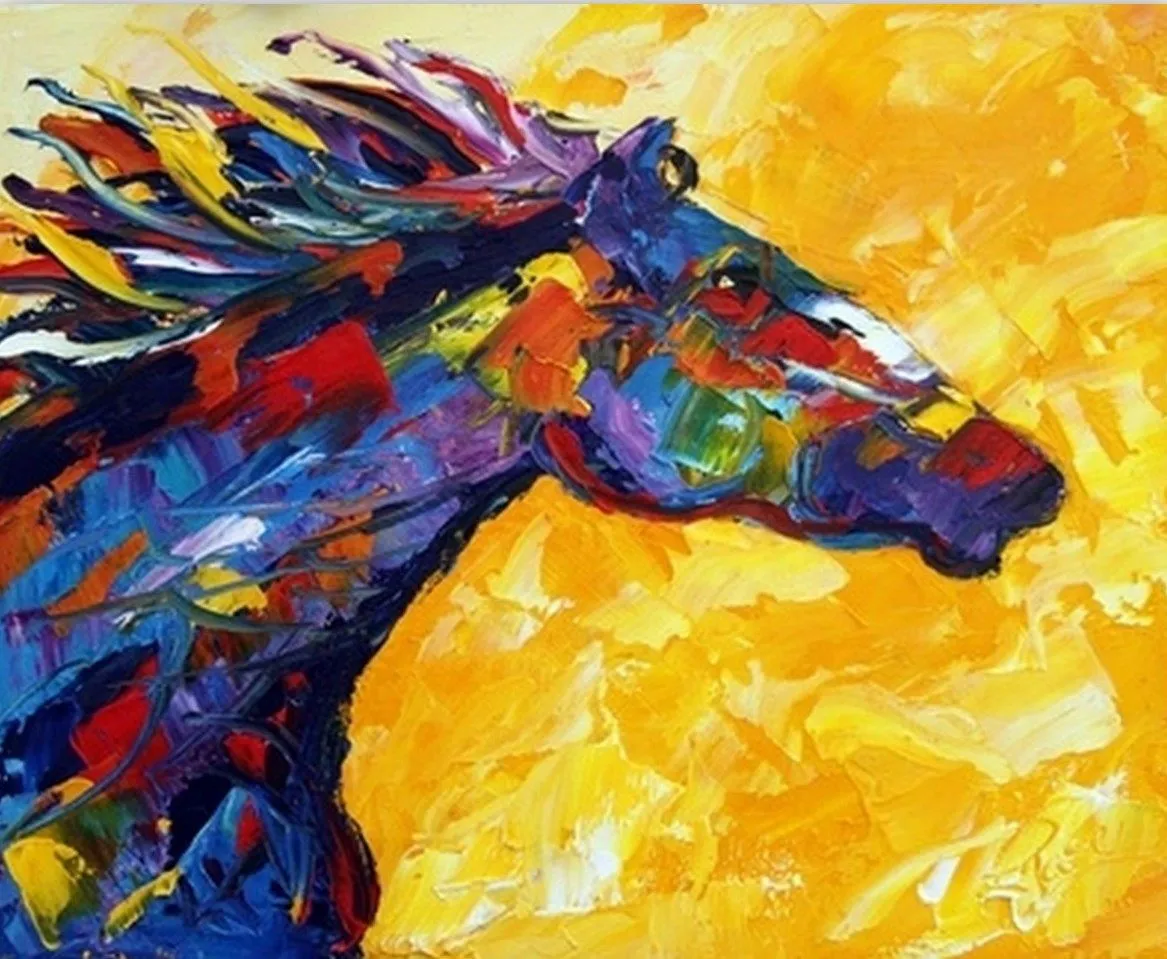 Pintura y Fotografía Artística : Pintura al Óleo de Caballos Modernos