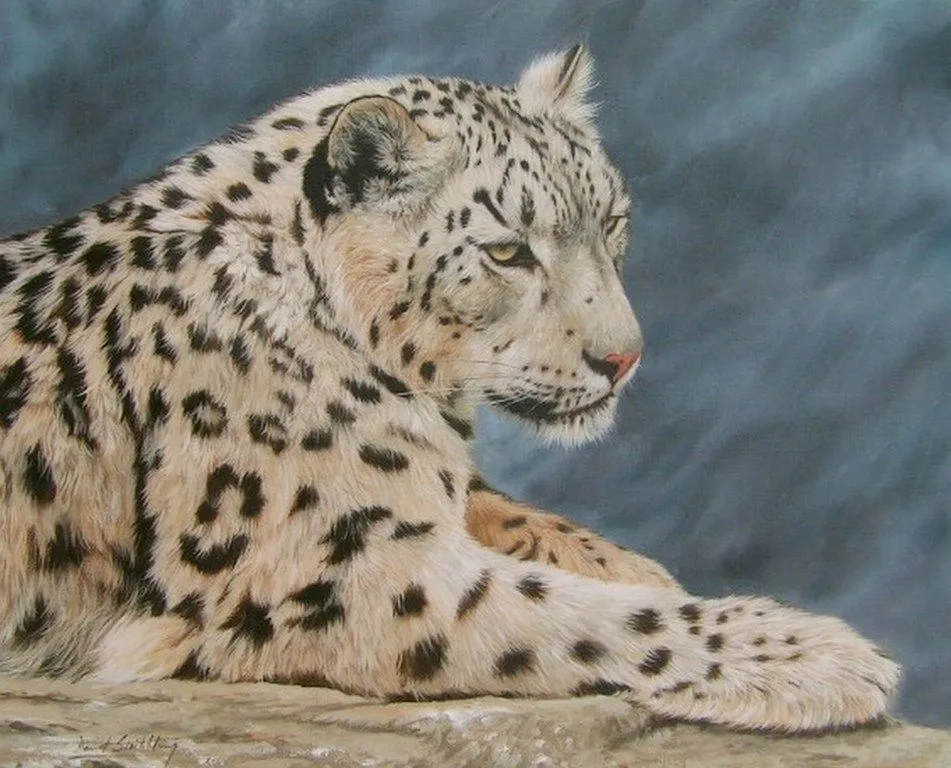 Pintura Moderna al Óleo: Cuadros de Animales: Leopardos Pintados ...