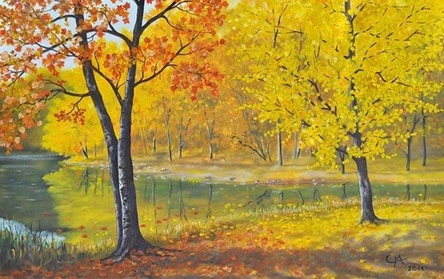 Pintura Moderna al Óleo: Cuadros de paisajes naturales