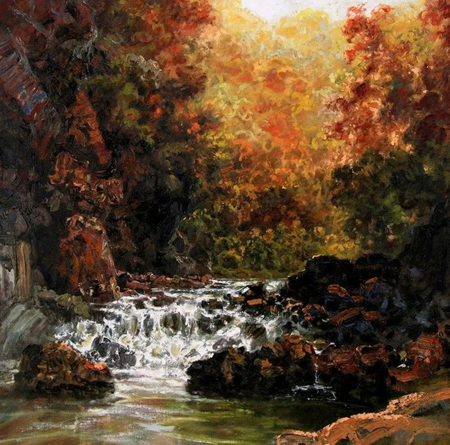 Pintura Moderna al Óleo: Cuadros: paisajes naturales al óleo