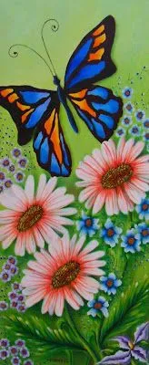 Pintura Moderna al Óleo: Pintura: Cuadros modernos con mariposas