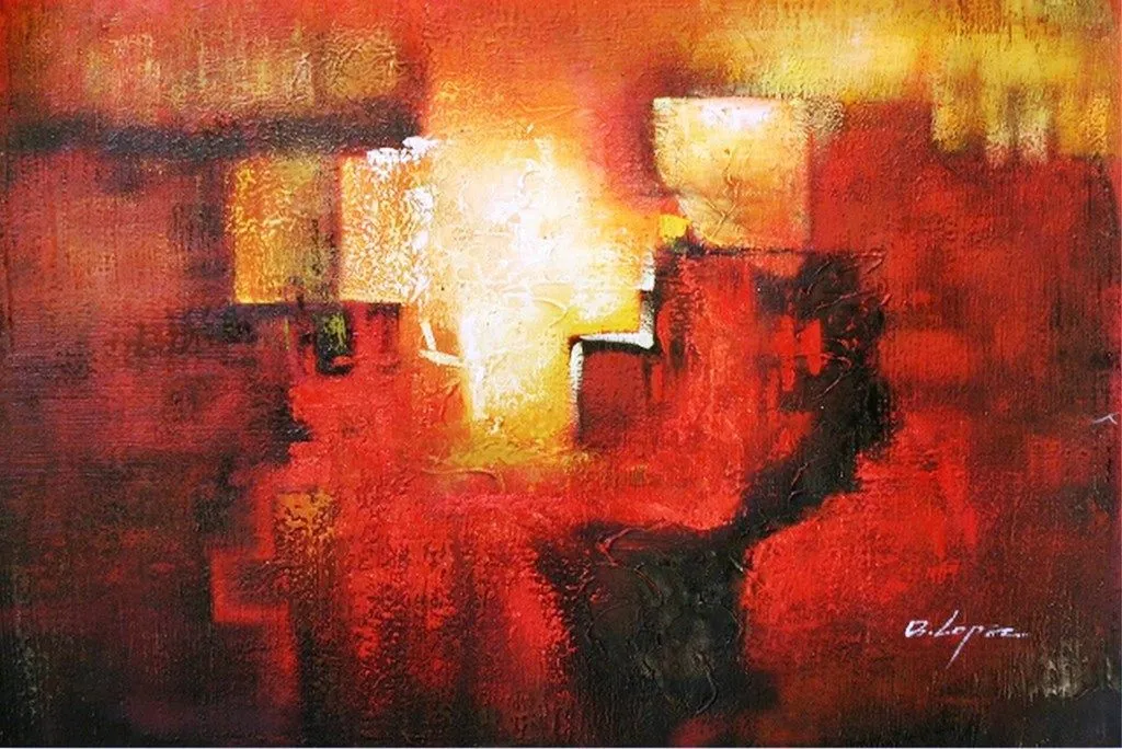 Pinturas Cuadros al Óleo: Pintura Moderna en Abstracto, Óleo Lienzo