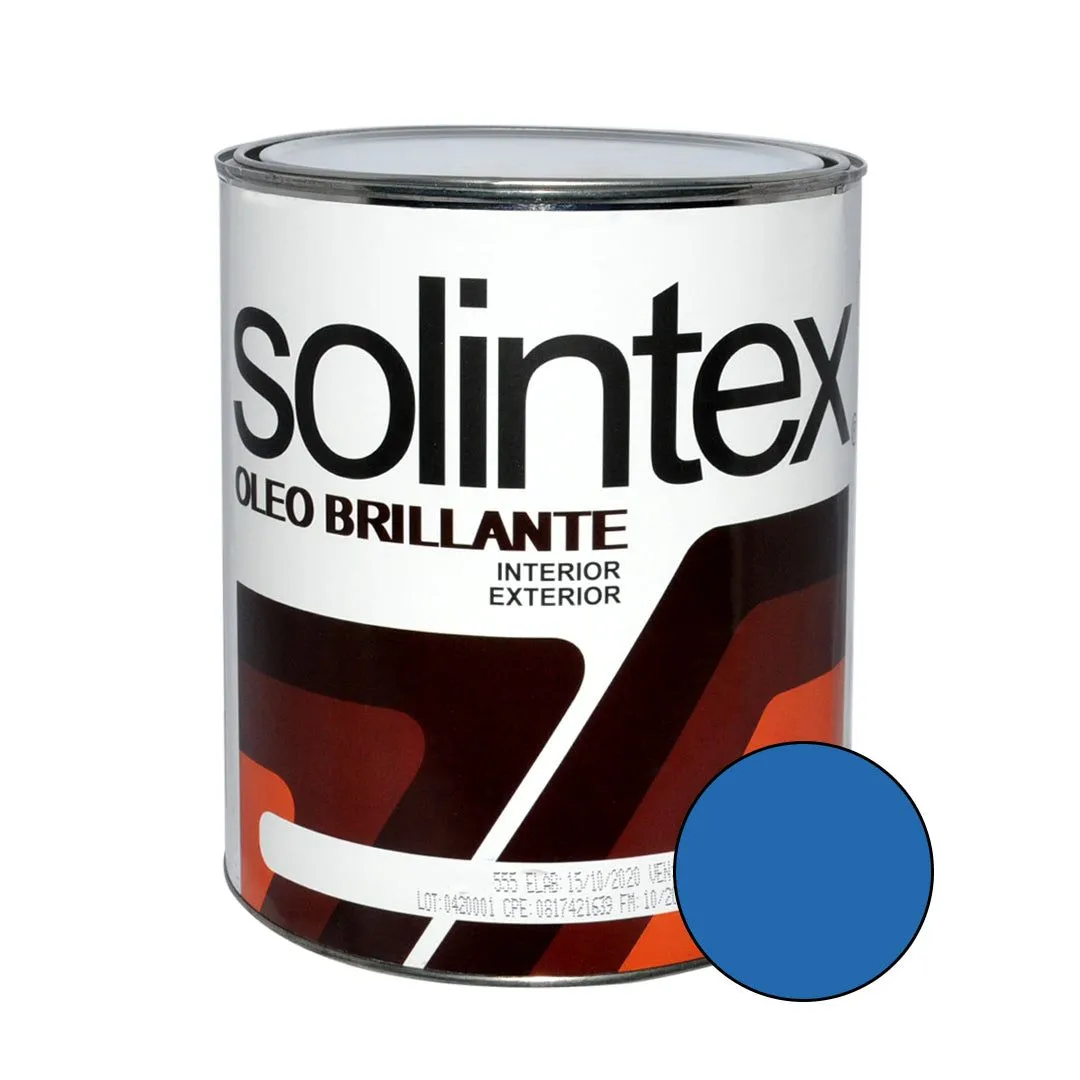 Pintura Oleo Brillante Color 556 1 Gl Color Azul Atlantico Marca Solin