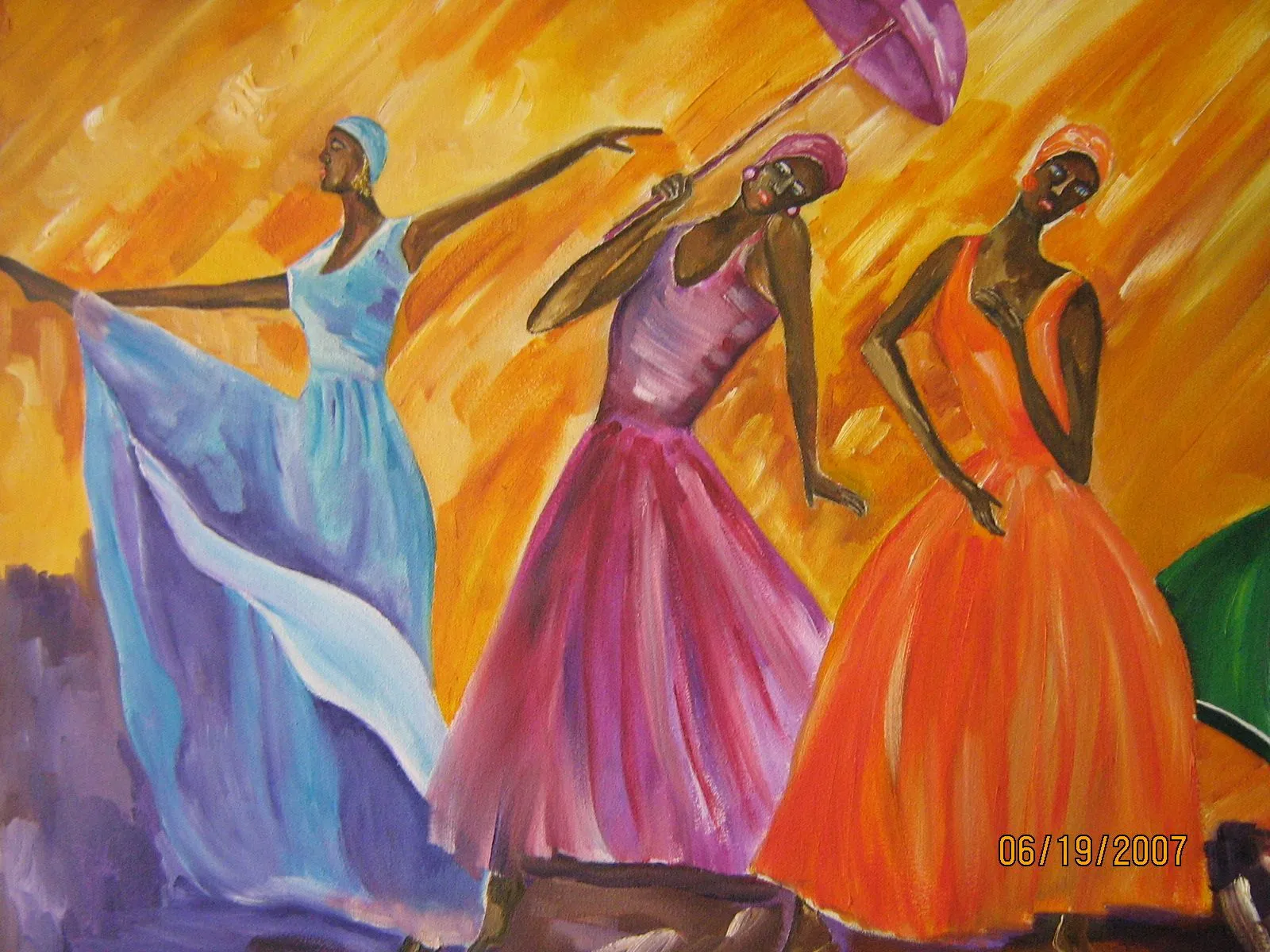 La pintura de Santiago: Mis cuadros AFRICANOS y del caribe!!!