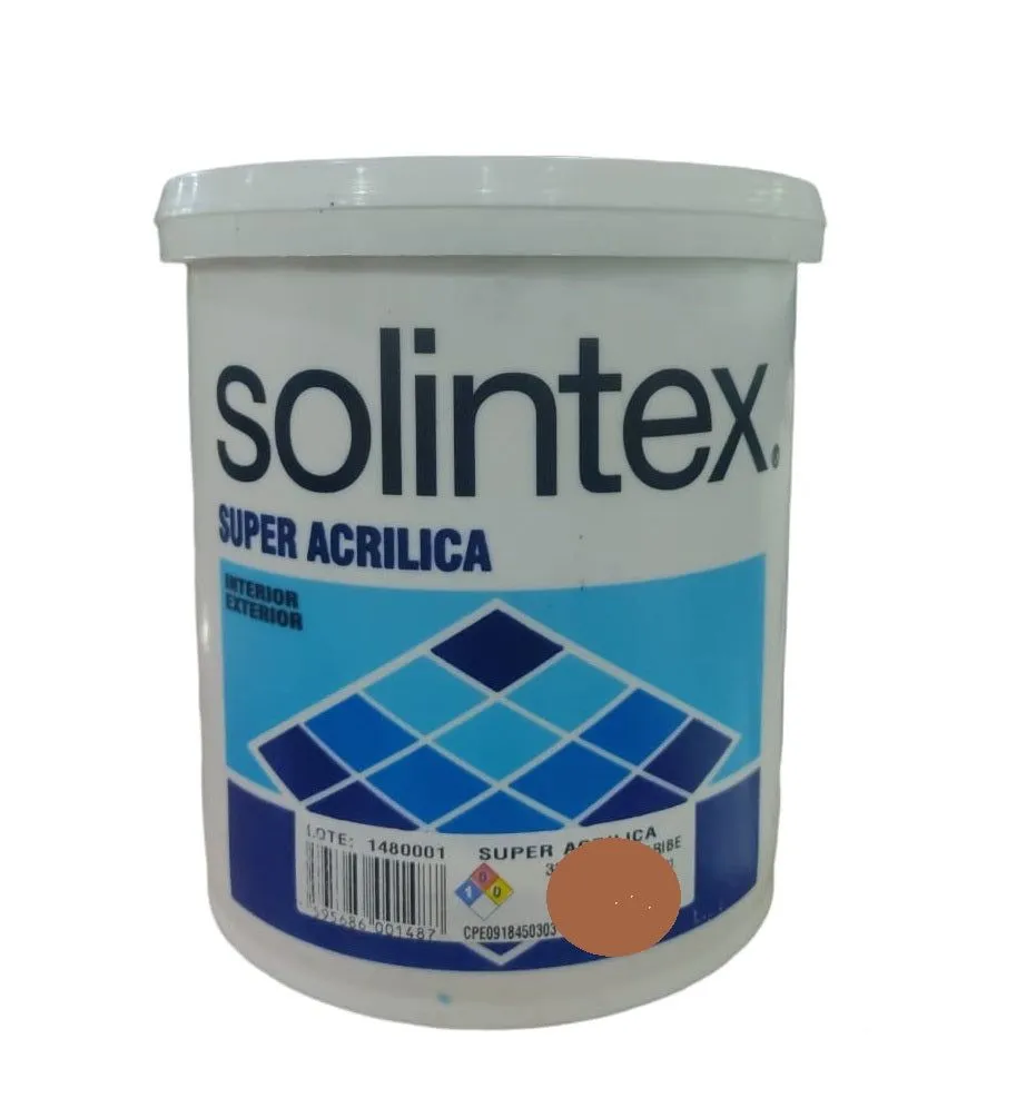 Pintura Super Acrilica 300 1 Gl Color Barro Caribe Cod- 330 Marca Soli