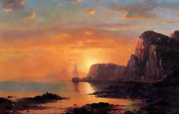 Pintura de William Bradford, marina británica al óleo.