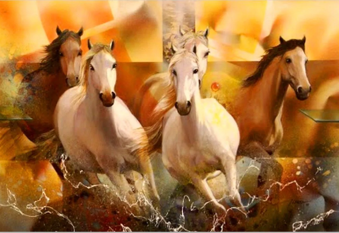 Pintura y Fotografía Artística : PINTURAS: CABALLOS CORRIENDO