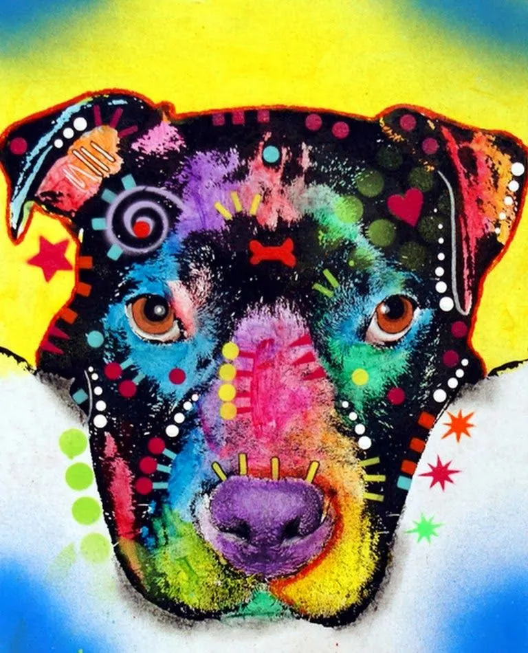 Pinturas Cuadros al Óleo: Cuadros Modernos con Perros, Pop Art