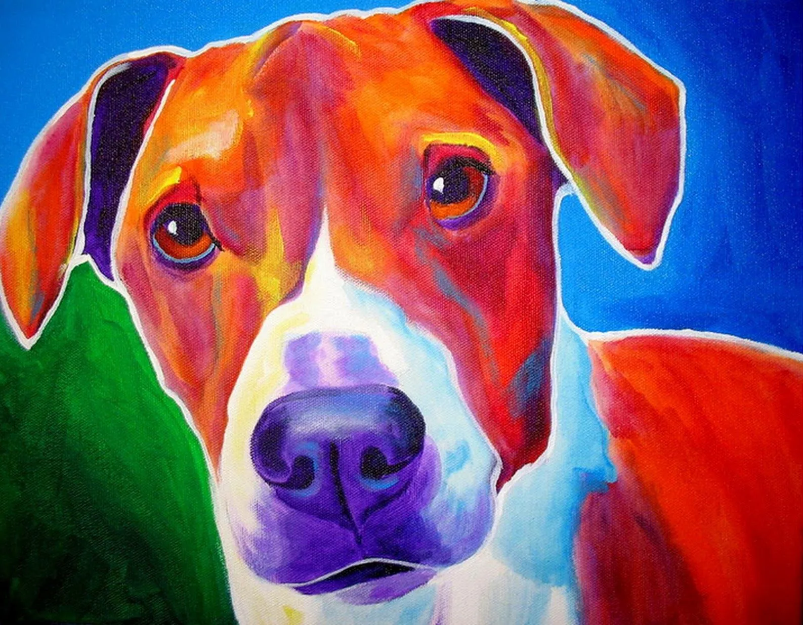 Pinturas Cuadros al Óleo: Pinturas Artísticas de Perros, (Cuadros ...