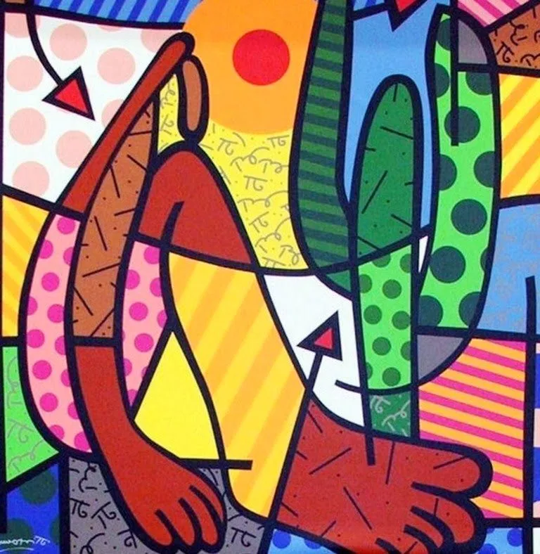 Pinturas Cuadros al Óleo: Pinturas Modernas, Romero Brito, Brasil