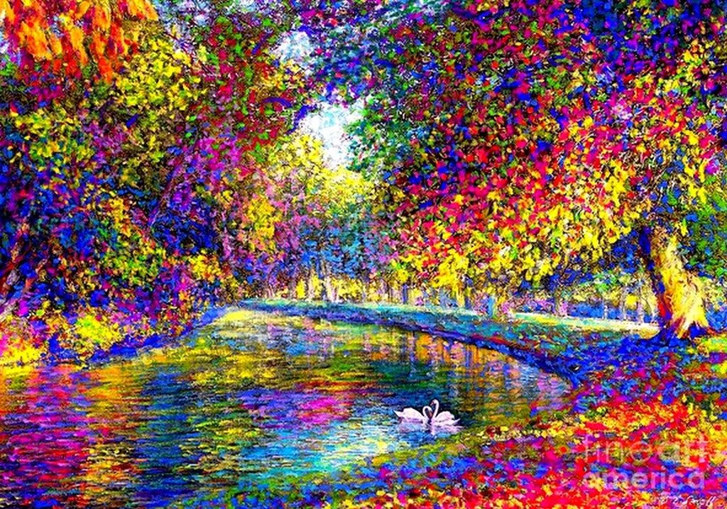 Pinturas Cuadros al Óleo: Paisajes Decorativos muy Coloridos ...