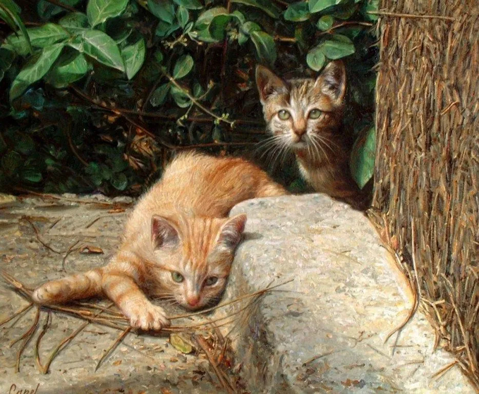 PINTURAS DE GATOS AL ÓLEO | El club del arte, pinturas