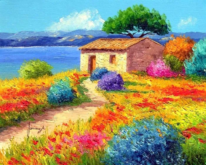 Pinturas que me gustan: paisajes con vibrantes colores