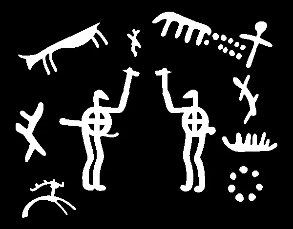 Pinturas: imagenes de pinturas rupestres para colorear