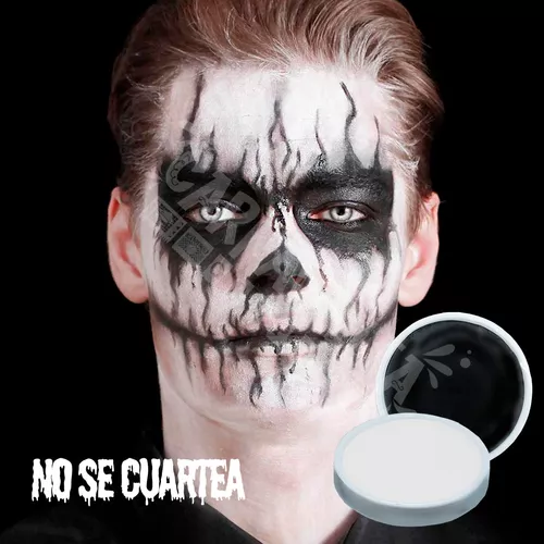 6 Pinturas Maquillaje Blanco Negro Rojo Pintacaritas Catrina