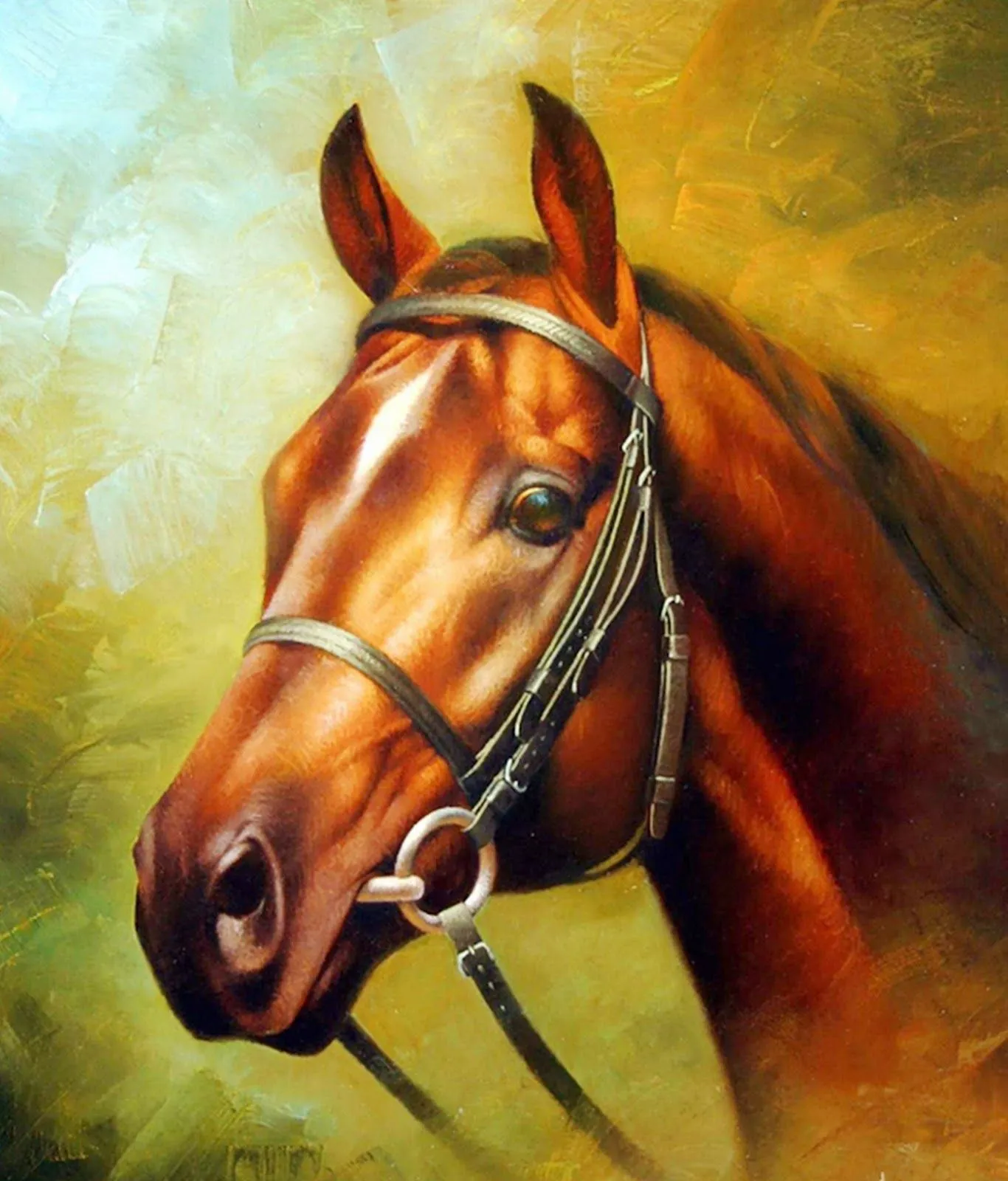 Imágenes de Pinturas: Caballo Pintura Óleo, de Brahinsсkiy Arthur