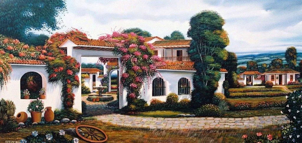 Pinturas al óleo de paisajes rurales | Imágenes Arte Temático