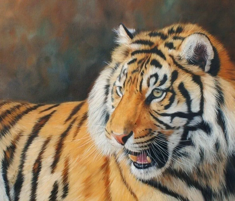 Pinturas al Óleo de Tigres, Hiperrealismo Óleo, | Imágenes Arte ...