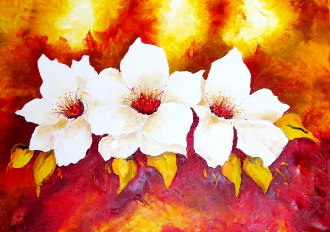 PINTURAS DE ROSAS Y FLORES AL OLEO - ARTE Y PINTURA, ABSTRACTOS ...