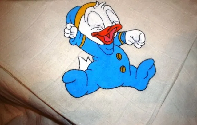 Pinturas da Xoaninha*: Fralda Pato Donald bébé