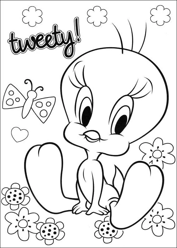 Piolín Looney Tunes para colorear, imprimir e dibujar – Dibujos-Colorear.Com