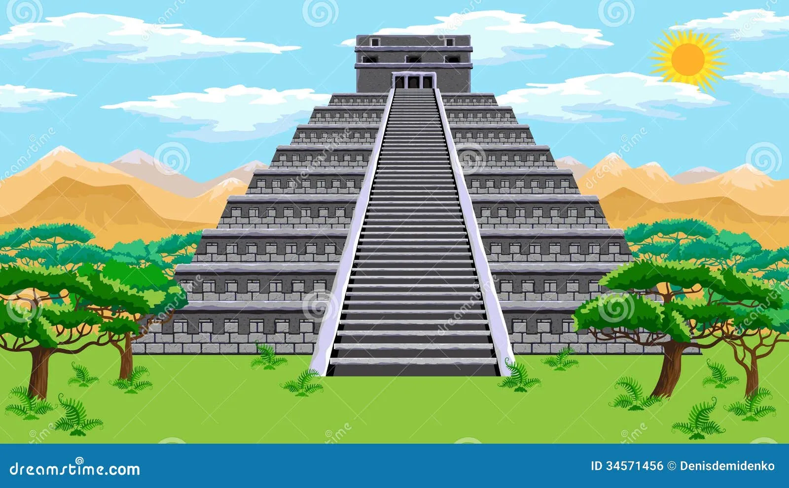 Pirámide Azteca Imagen de archivo libre de regalías - Imagen: 34571456