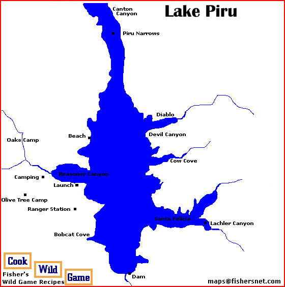 Piru Lake Map