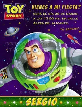 Piruchita: Invitación Toy Story...Buzz Lightyear